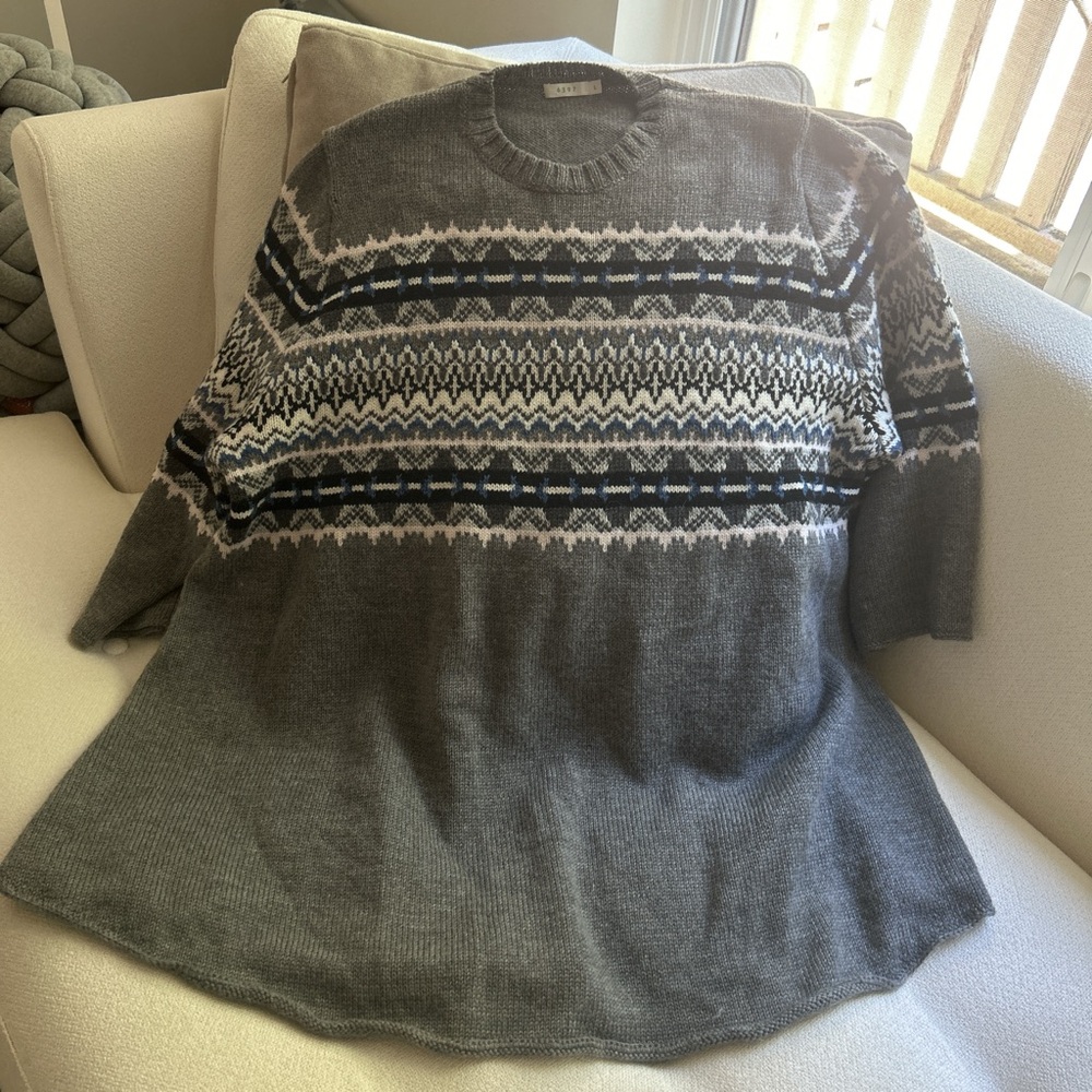 6397 grey women’s Fairisle sweater size L